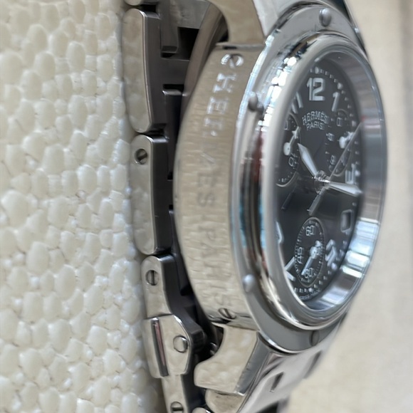 Hermes Lady’s Clipper Chronograph Stainless Steel Watch - Picture 6 of 16